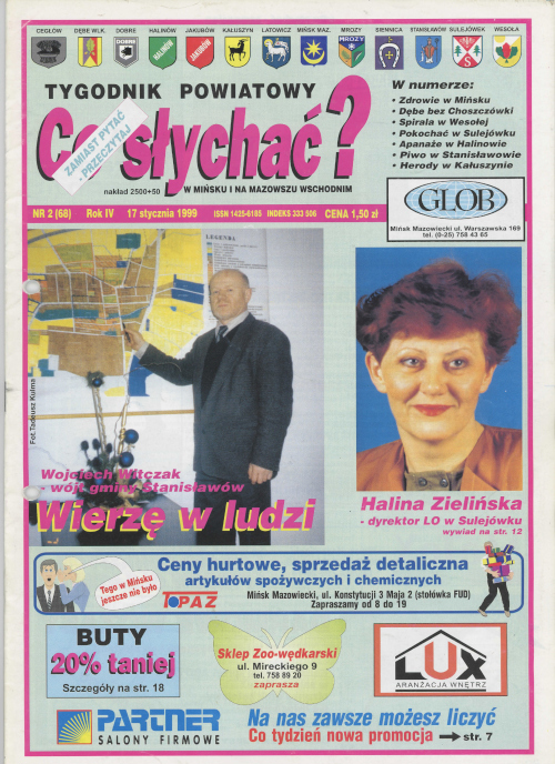 Okładka gazety Co słychać? - nr 2 (68) 1999